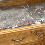 Art Deco Parisian buffet in solid raw oak from the 1930s.