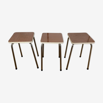 3 Formica stools