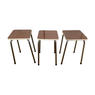 3 Formica stools
