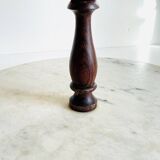 Plateau à fromage marbre et bois vintage