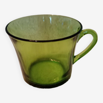 Tasse à thé ou à café vintage vert.