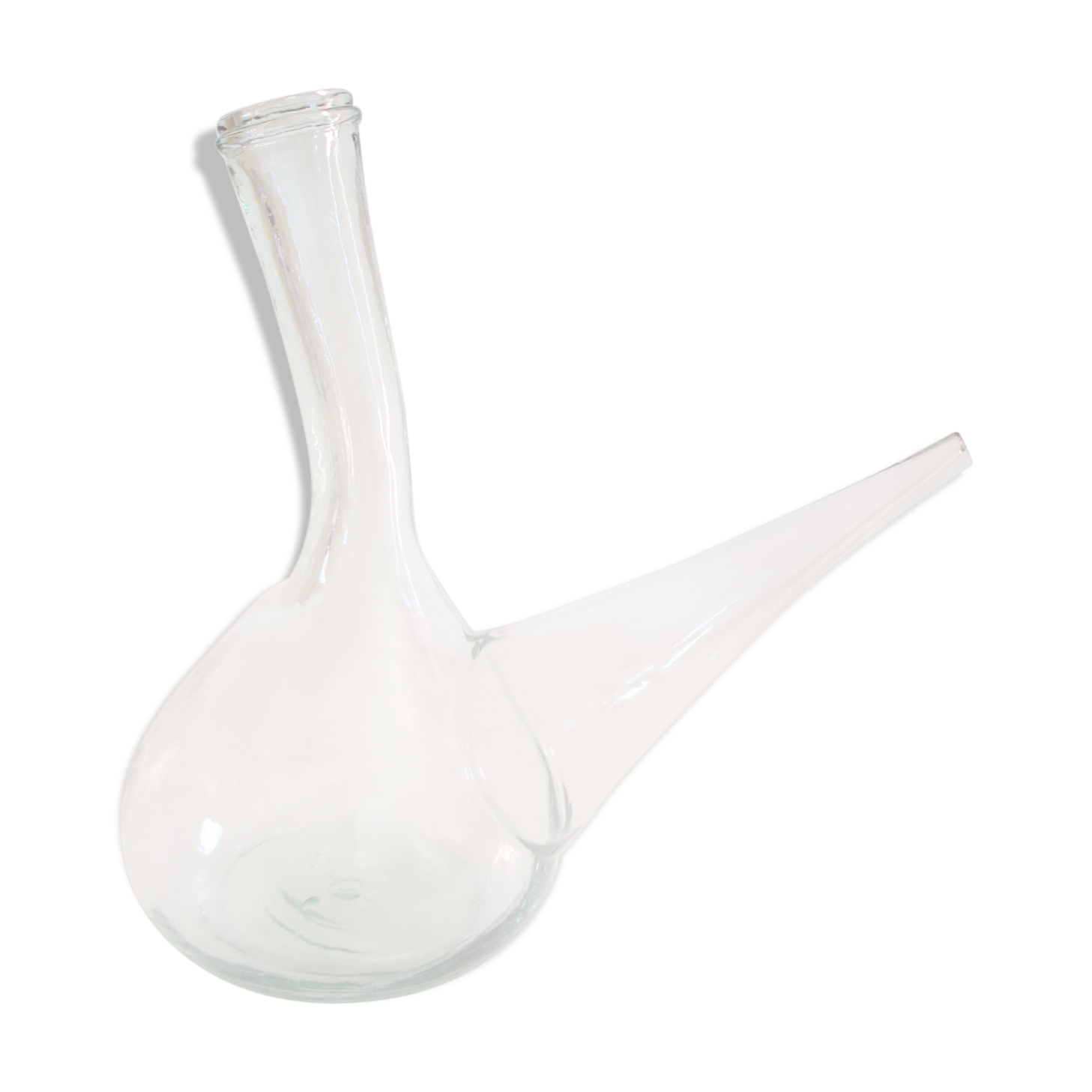 Glass wine pitcher, of Catalan origin