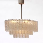 German 1960s chandelier with 60 cristall glass tubes