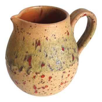 Red speckled stoneware pitcher by Campo Piano Orezza