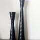 Pair of vintage metal diabolo candlesticks