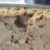 Vintage Modernist Table Lamp Base – Cork and Chrome Design — 1970s