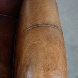 Wingback chair made of sheep leather