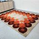 Tapis pop art vintage années 70 Space age pure laine