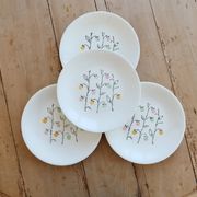 4 assiettes plates vintage faïence de Gien modèle Marie-Claire
