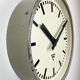 Grey Industrial Factory Wall Clock from Pragotron, 1960s