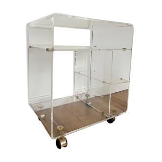 Rolling dessert trolley Plexiglas David Lange