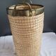 Copper and brass wicker basket
