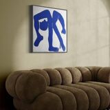 Figurative painting on unique stretched canvas 80X80cm