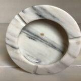 Cendrier vide poche marbre gris blanc