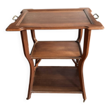 Walnut wheeled dessert trolley, circa 1900