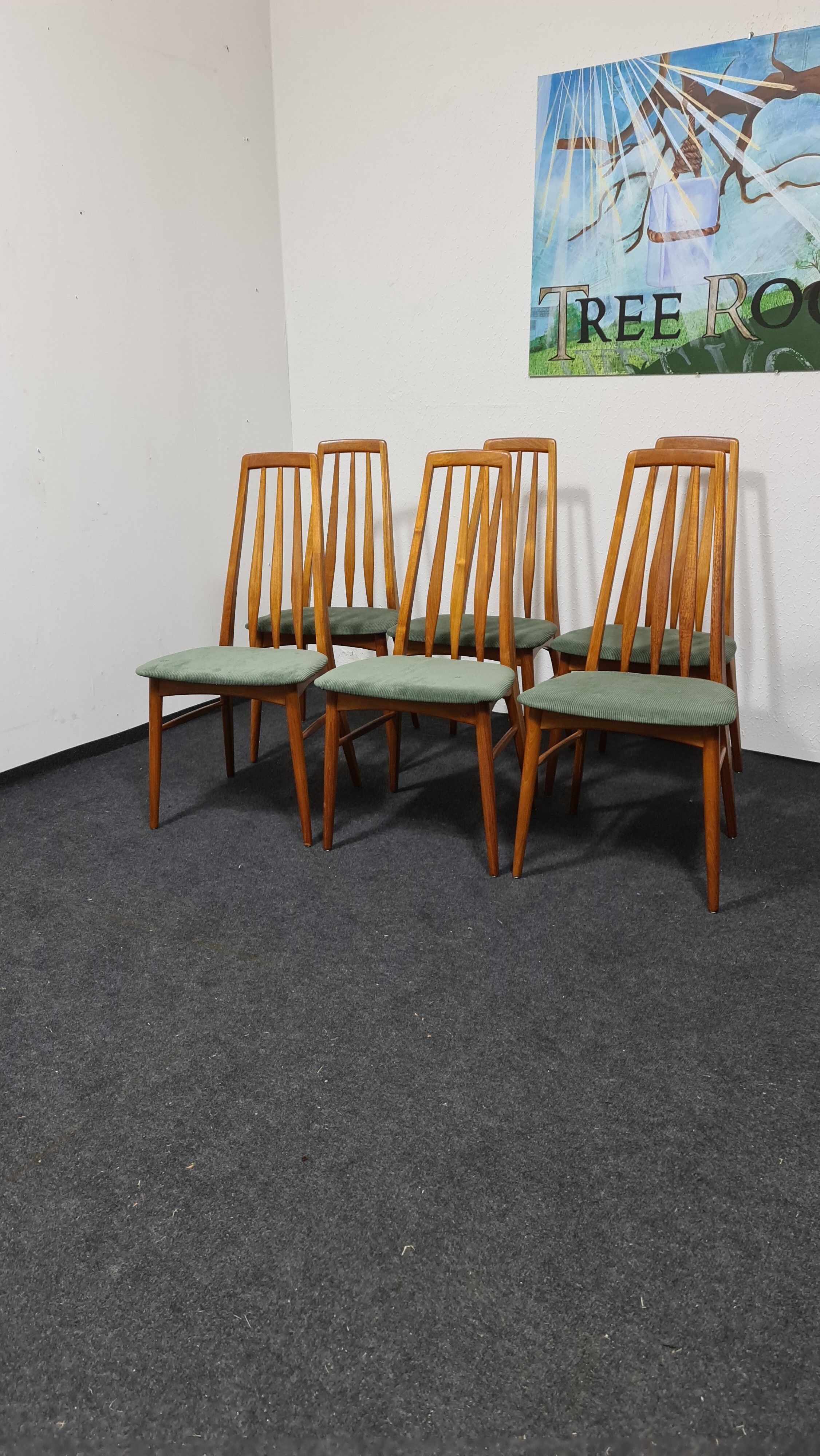 Ensemble vintage de chaises à manger en teck par Niels Koefoed pour Koefoed Hornslet