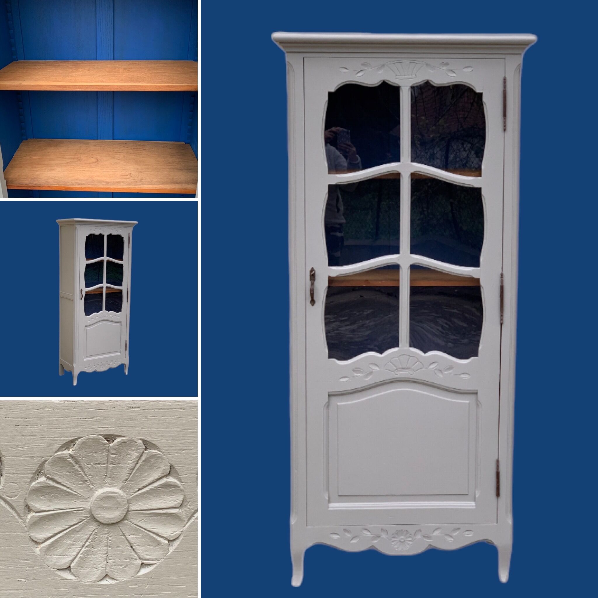 1930s Parisian glass-fronted wardrobe