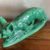 Large ceramic fox