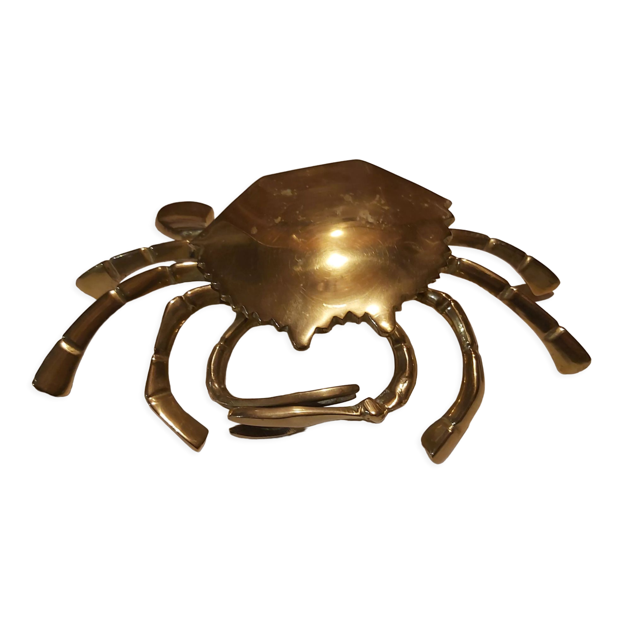 Cendrier crabe en laiton