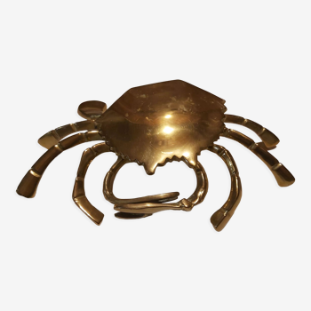 Brass crab ashtray