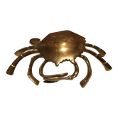 Brass crab ashtray