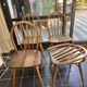 Lot of 4 Ercol chairs BS 1960 JH 2056