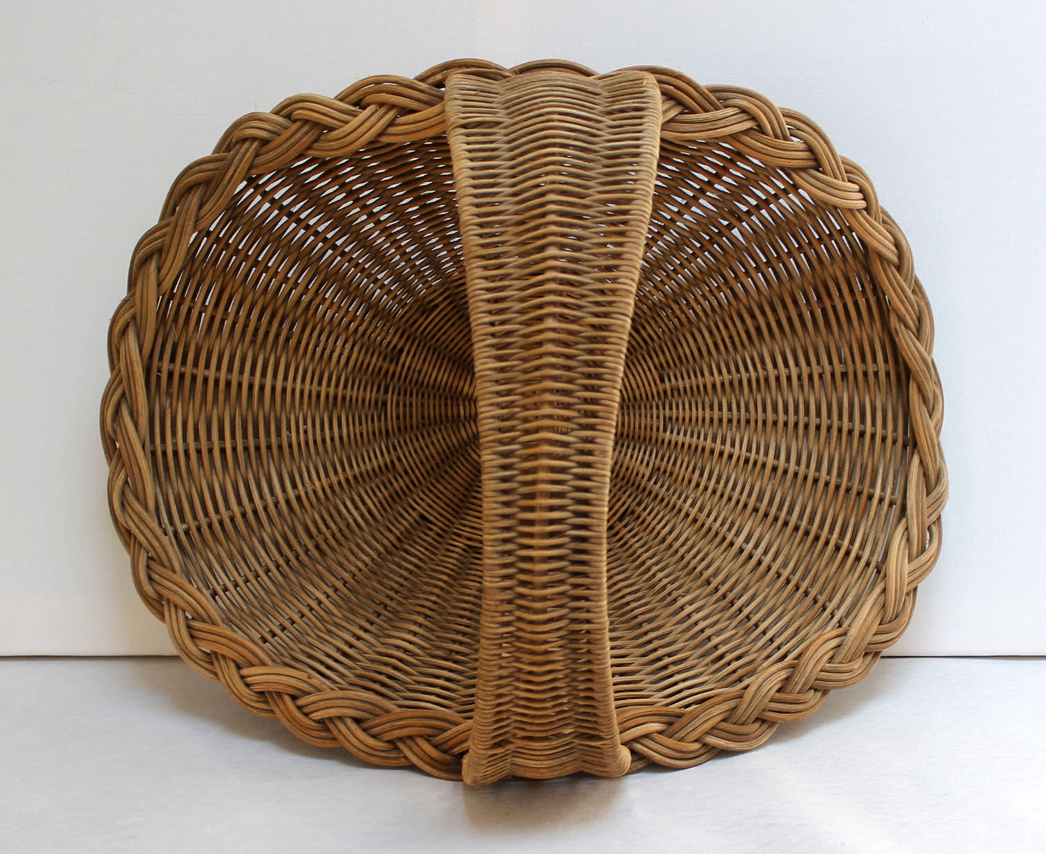 Vintage rattan fruit basket