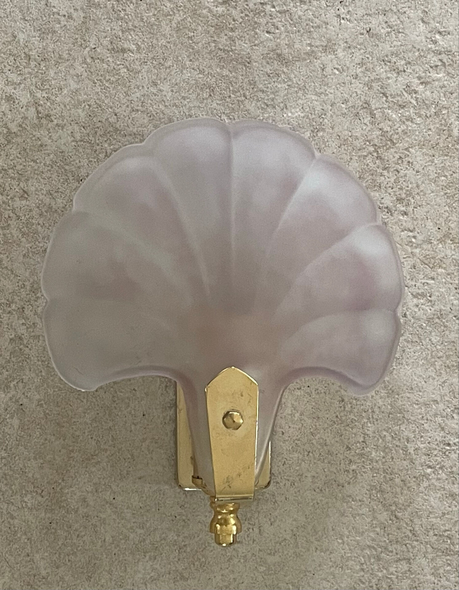 Applique coquille en verre poli vintage