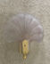 Vintage polished glass shell wall light