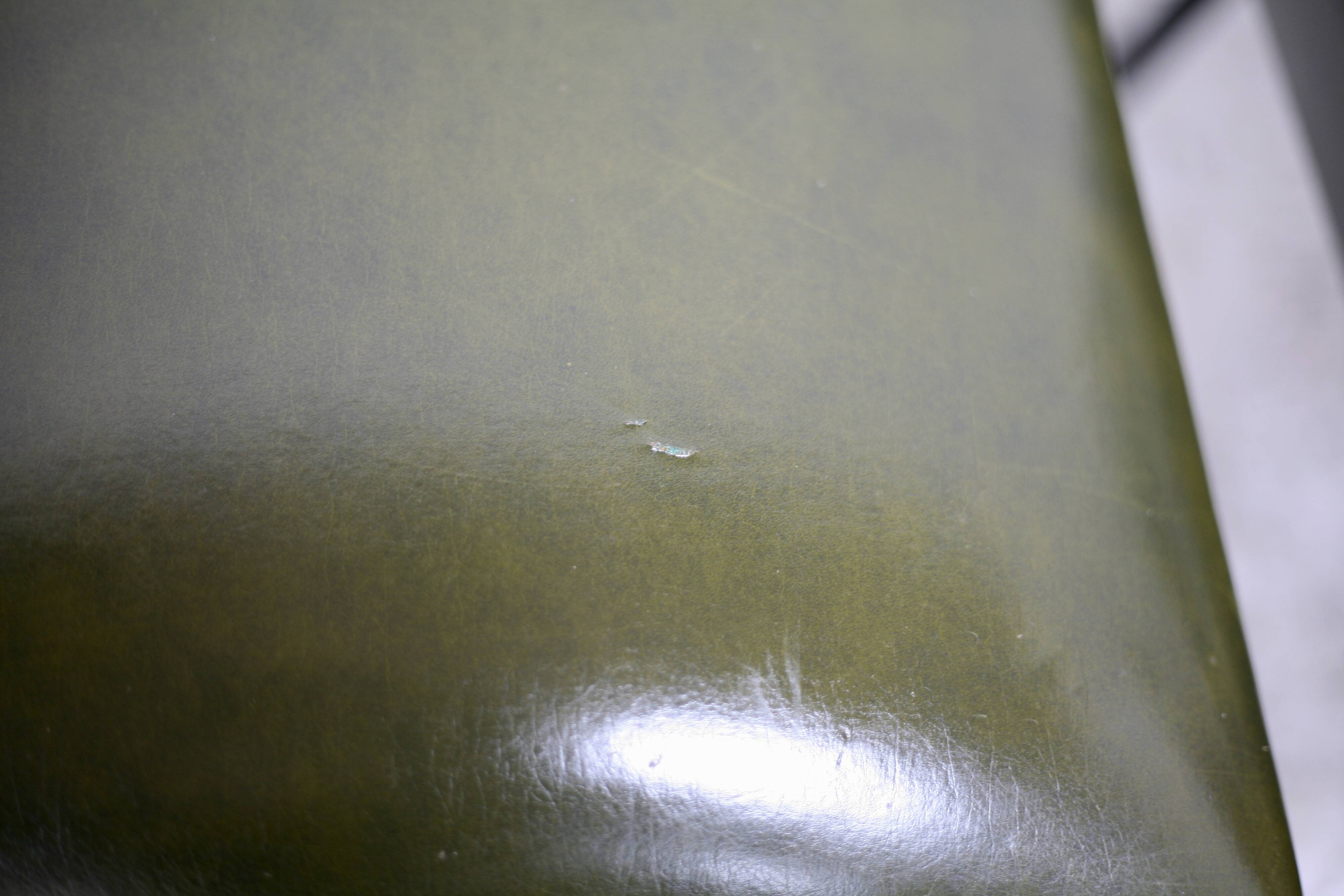 Pair of tubular armchairs, imitation leather. Circa 1950