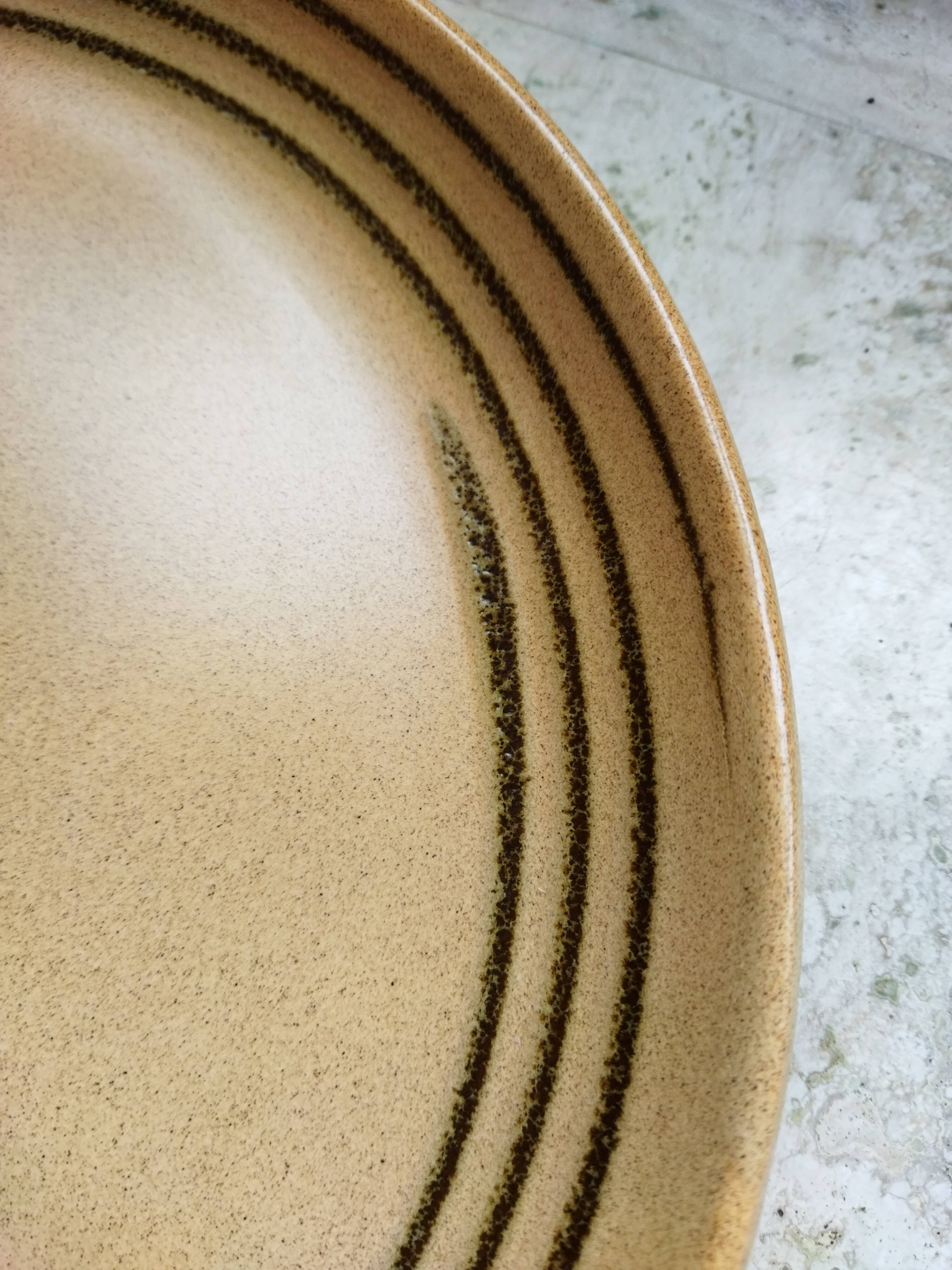 Sarreguemines round dish "Chaumière"