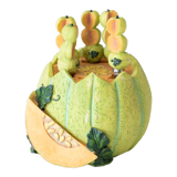 Ceramic trompe-l'oeil bowler spoon servant