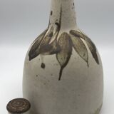 BOTTLE Vintage bottle in partially glazed pyrite stoneware