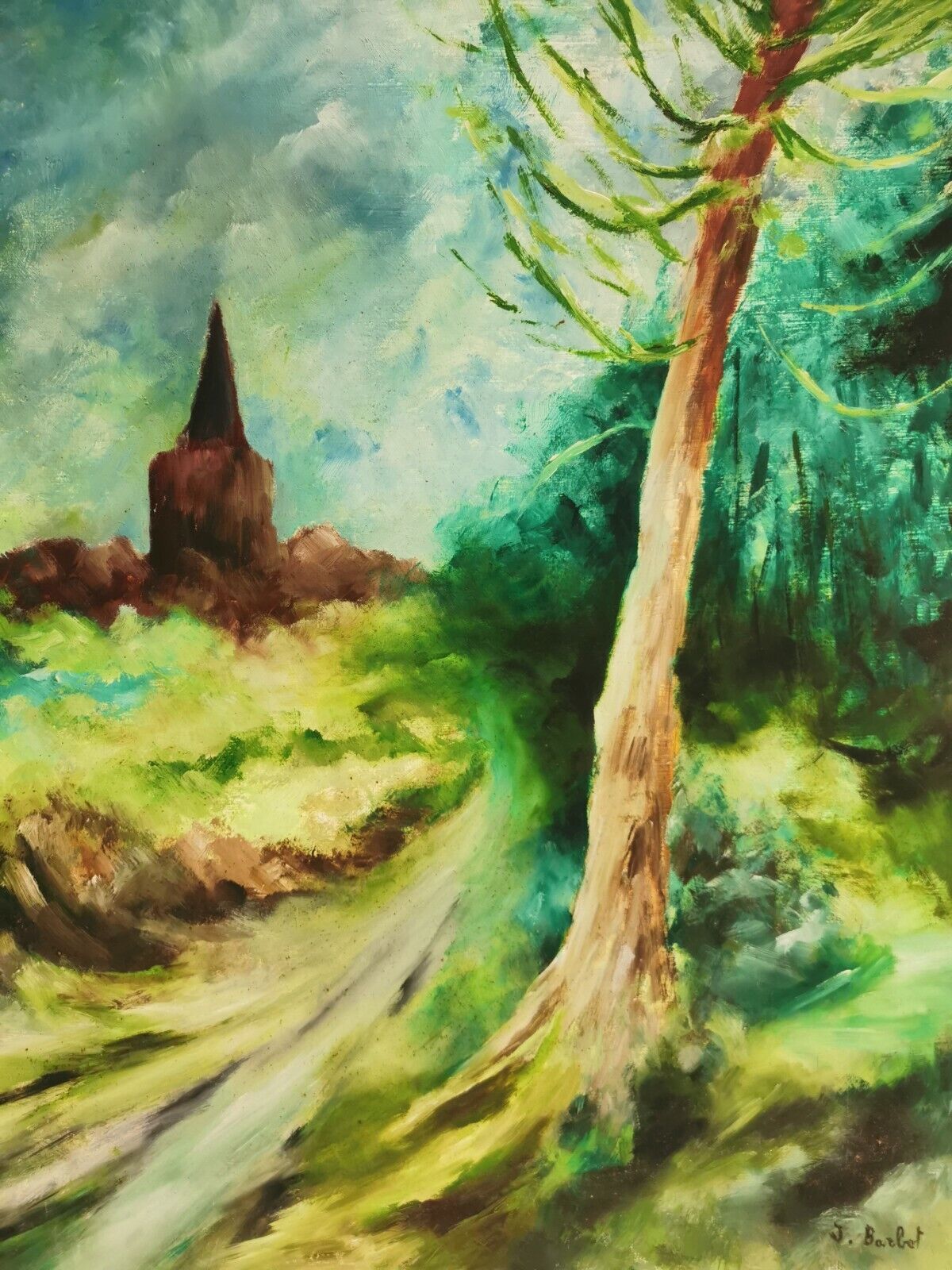 Tableau , huile signée jacques barbot ( hem )