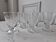 Lot of 8 crystal digestive glasses engraved 30s