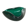 Murano glass bullicante "green" bowl element shell ashtray murano, italy, 1970s
