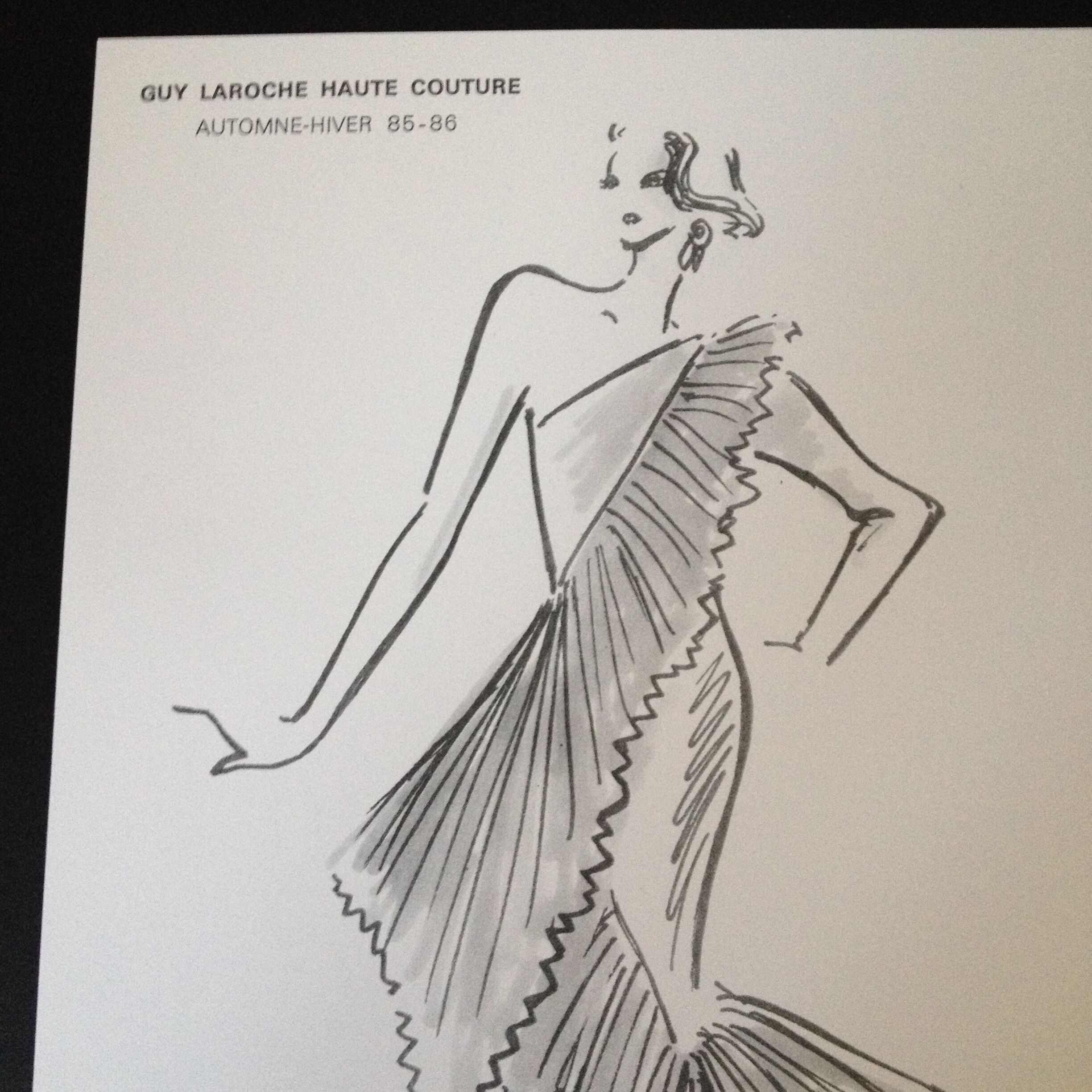 Guy Laroche of press at the end of the 1980s fashion illustration