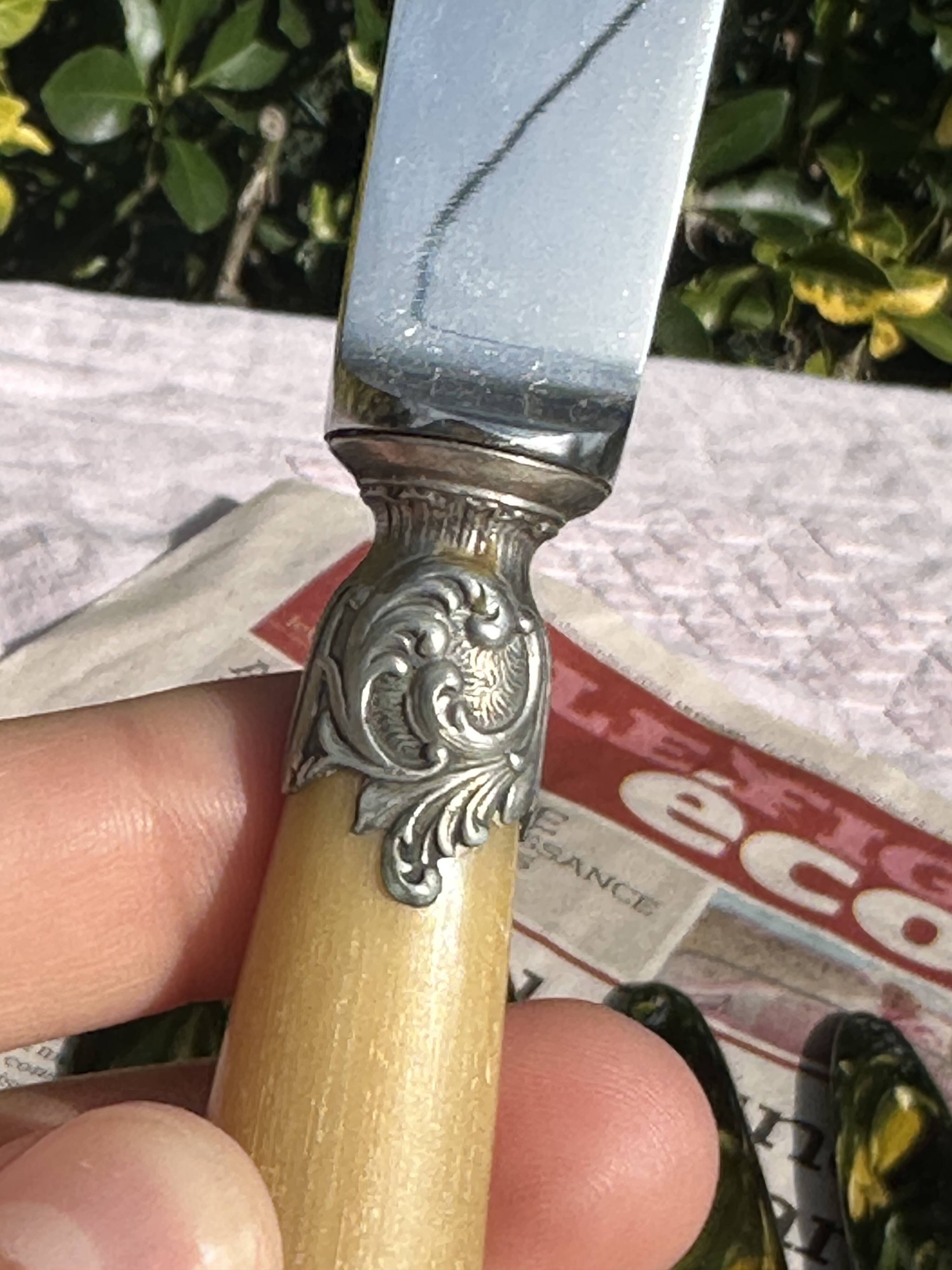 Set of 12 Antique Art Nouveau Table Knives - Tableware