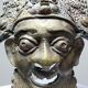 Vintage bronze African mask Bamoun, Cameroon