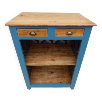 Meuble ancien de style parisien 2 tiroirs en bois massif