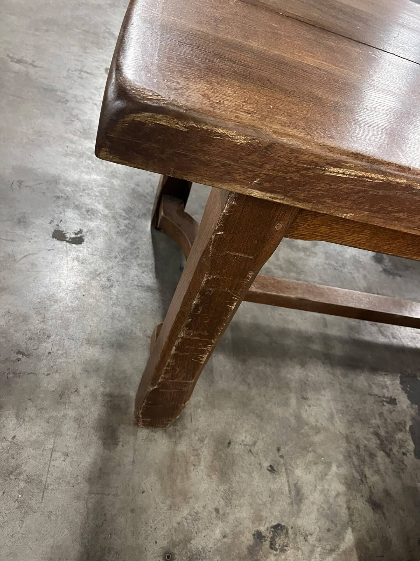 Table à manger vintage XL en bois massif