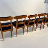 Biedermeier Chairs in Cherry Wood, Germany, 1830s, Set of 5