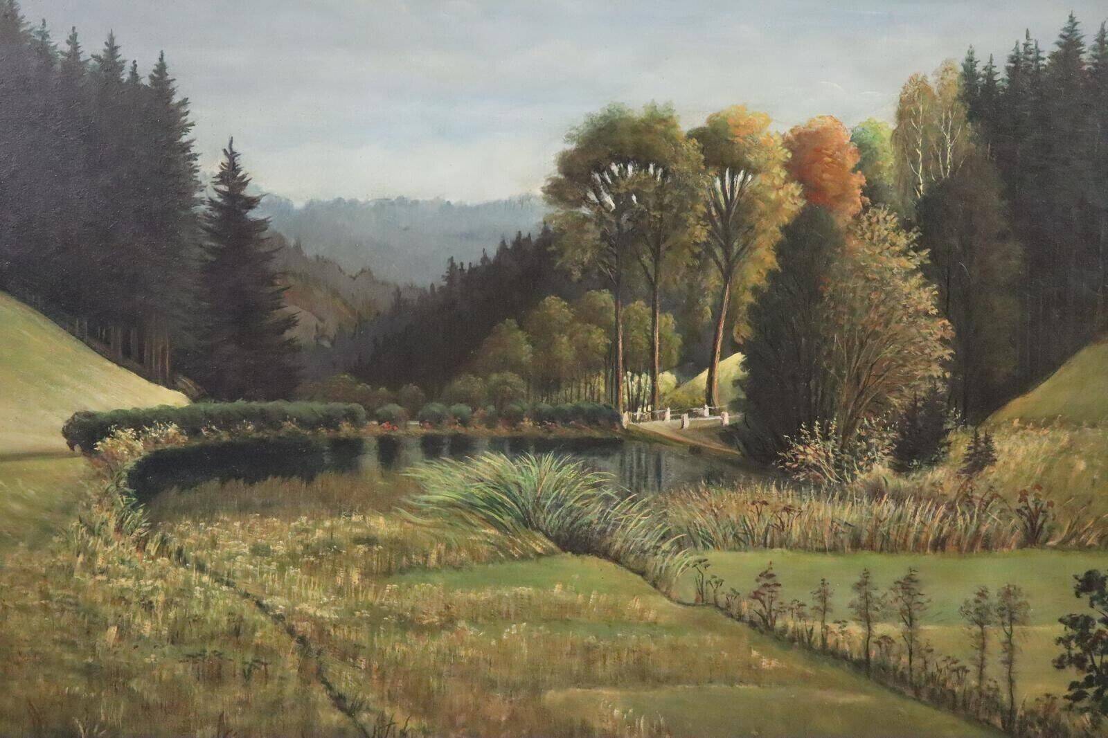 Painting Signed Landscape Oil Painting