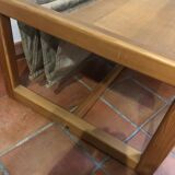 Coffee table pine magazine holder