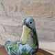 Very beautiful polychrome decorative duck cane statue in Porcelain from Par