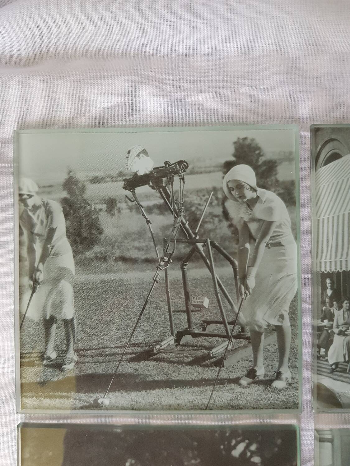 6 sous-verres en verre vintage.