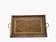 Large vintage tray, wood marquetry under glass