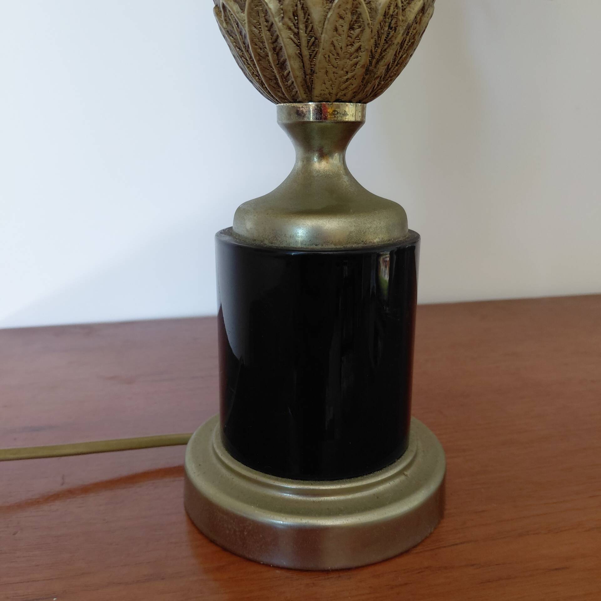 Vintage brass pineapple lamp in the Maison Jansen style – 1970s