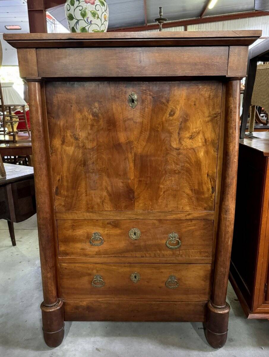 Empire period walnut secretary
