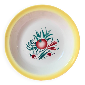 Hollow serving dish Digoin Sarreguemines 1950